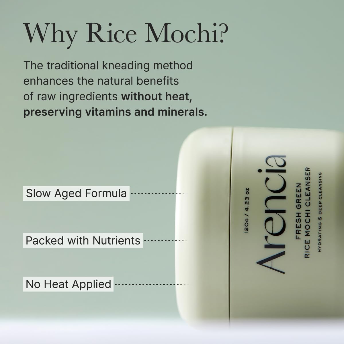 Fresh Green Rice Mochi Cleanser 120g